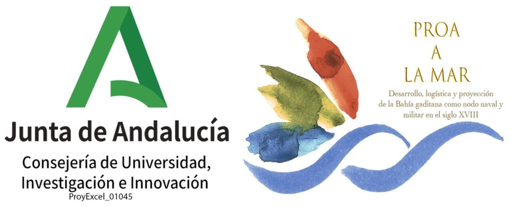 IMG Nuetro Logo. PROA A LA MAR. DESARROLLO, LOGISTICA Y PROYECCION DE LA BAHIA GADITANA COMO NODO NAVAL EN EL XVIII